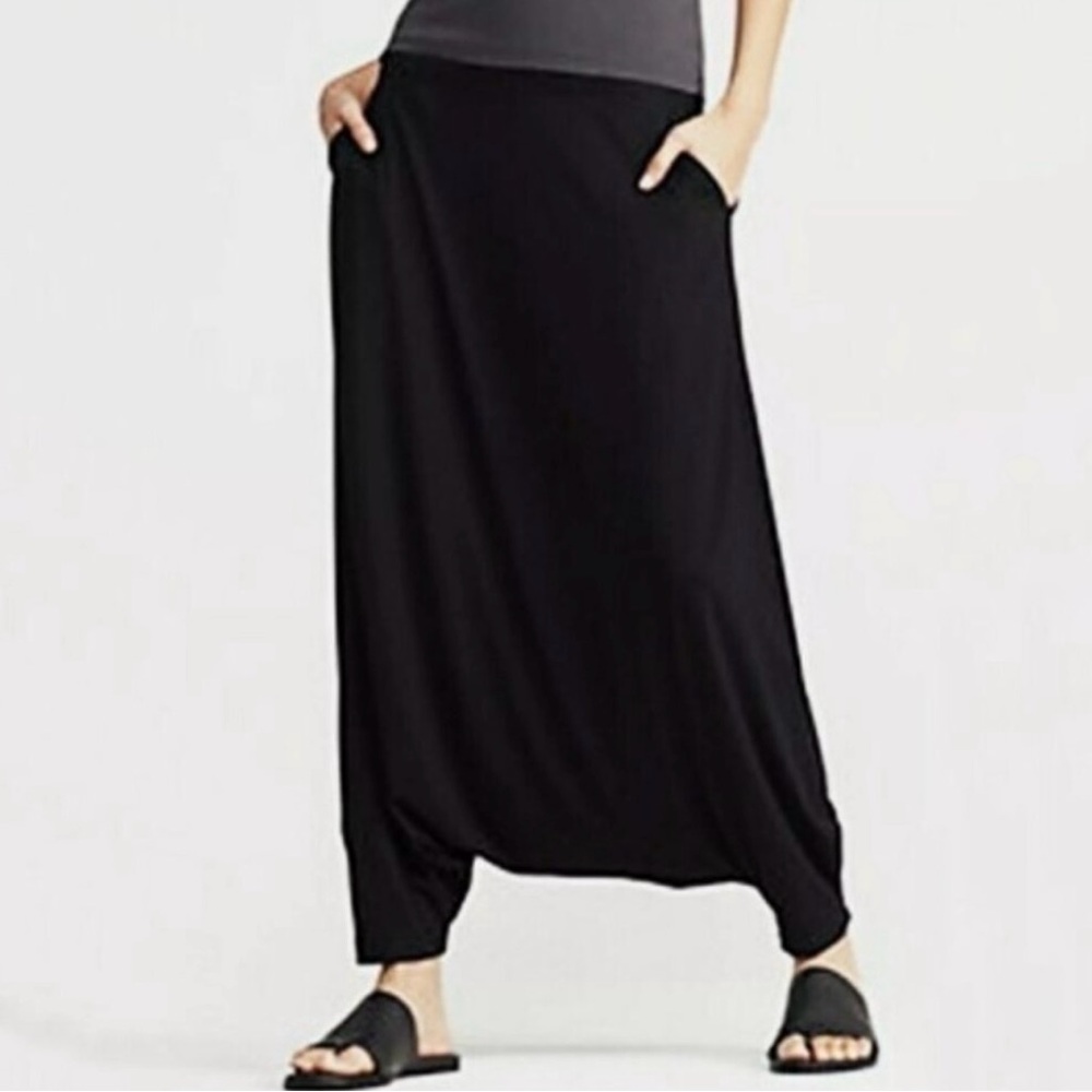 Eileen Fisher Midnight Black Trousers M
